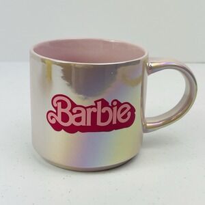 Barbie Mug Movie Pink Pearl Iridescent Coffee Tea‎ Cup Large